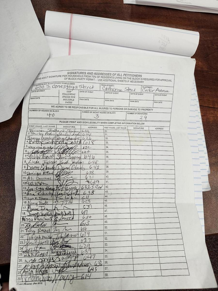 Photographic documentation of the work as submitted to the city's 311 record.
