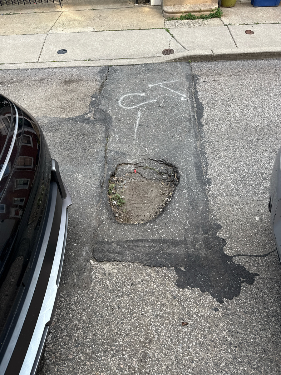 Photographic documentation of the work as submitted to the city's 311 record.
