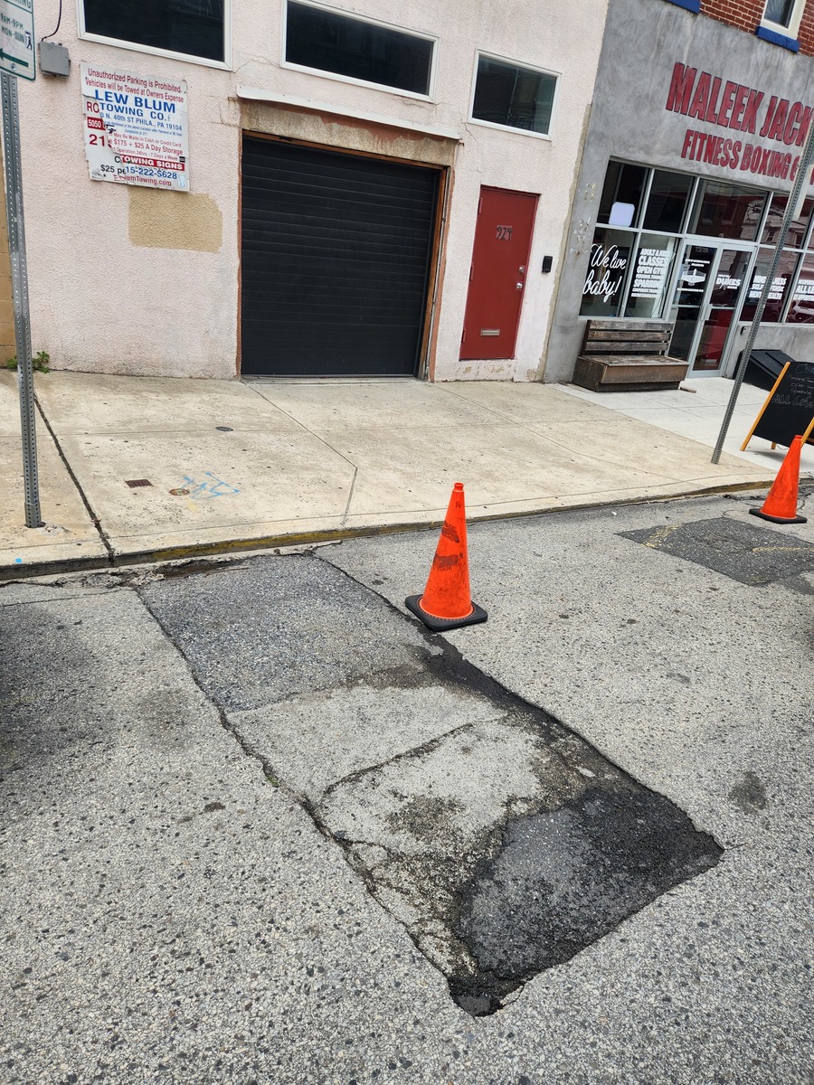 Photographic documentation of the work as submitted to the city's 311 record.