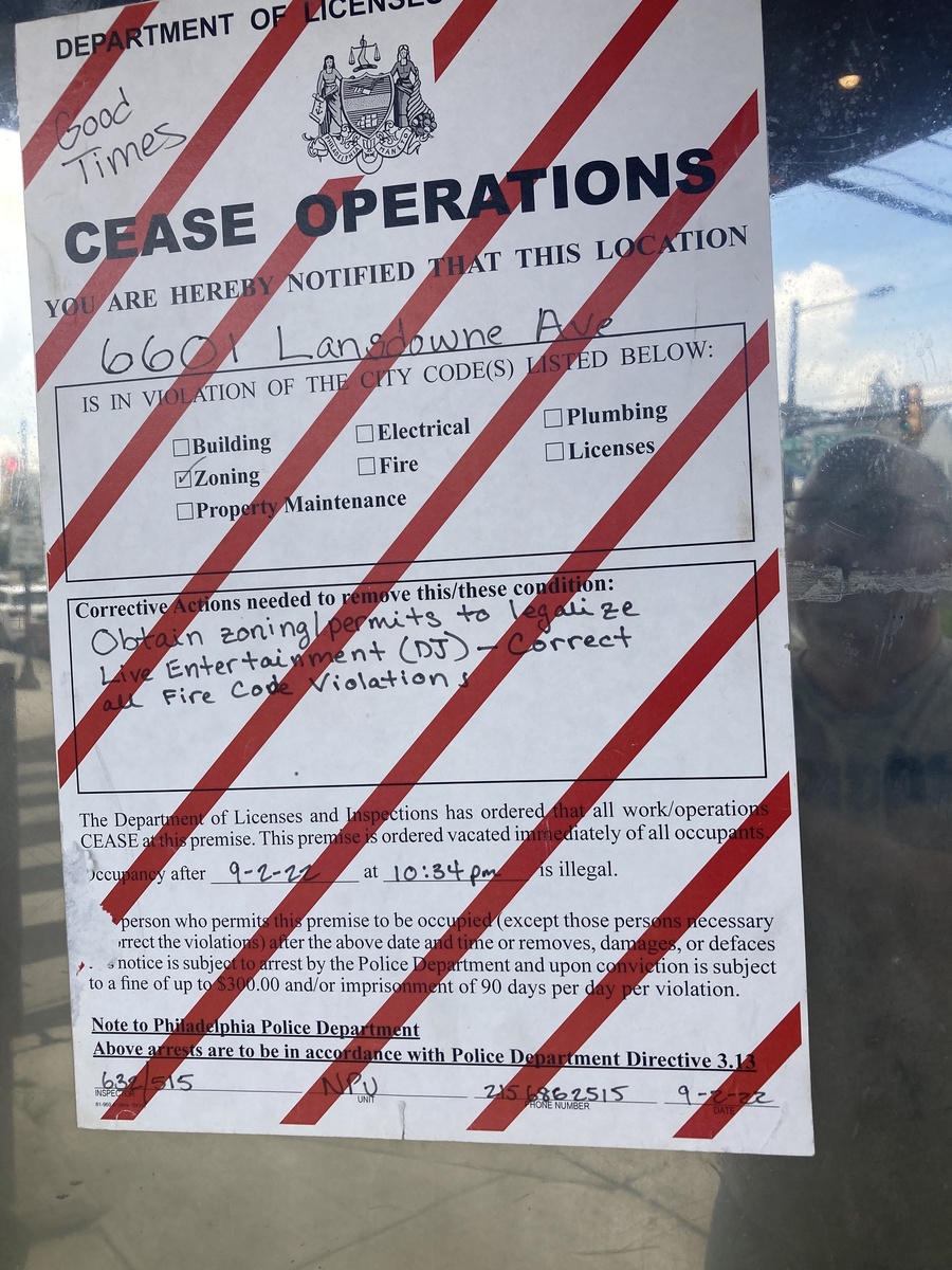 Photographic documentation of the work as submitted to the city's 311 record.