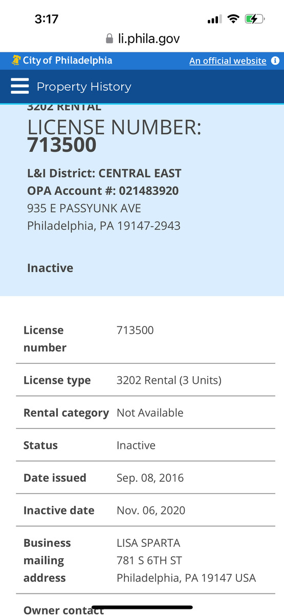 Photographic documentation of the work as submitted to the city's 311 record.