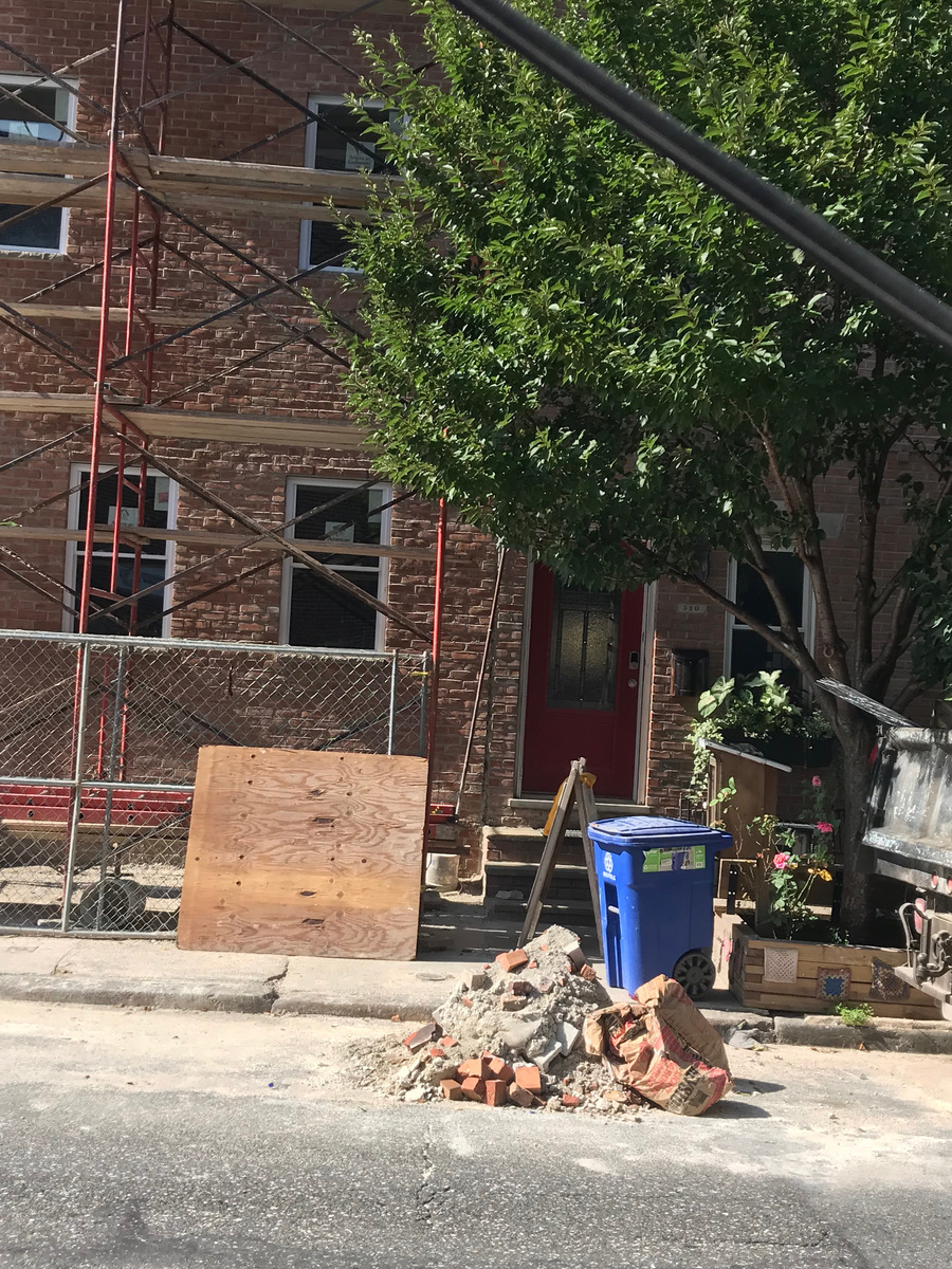 Photographic documentation of the work as submitted to the city's 311 record.
