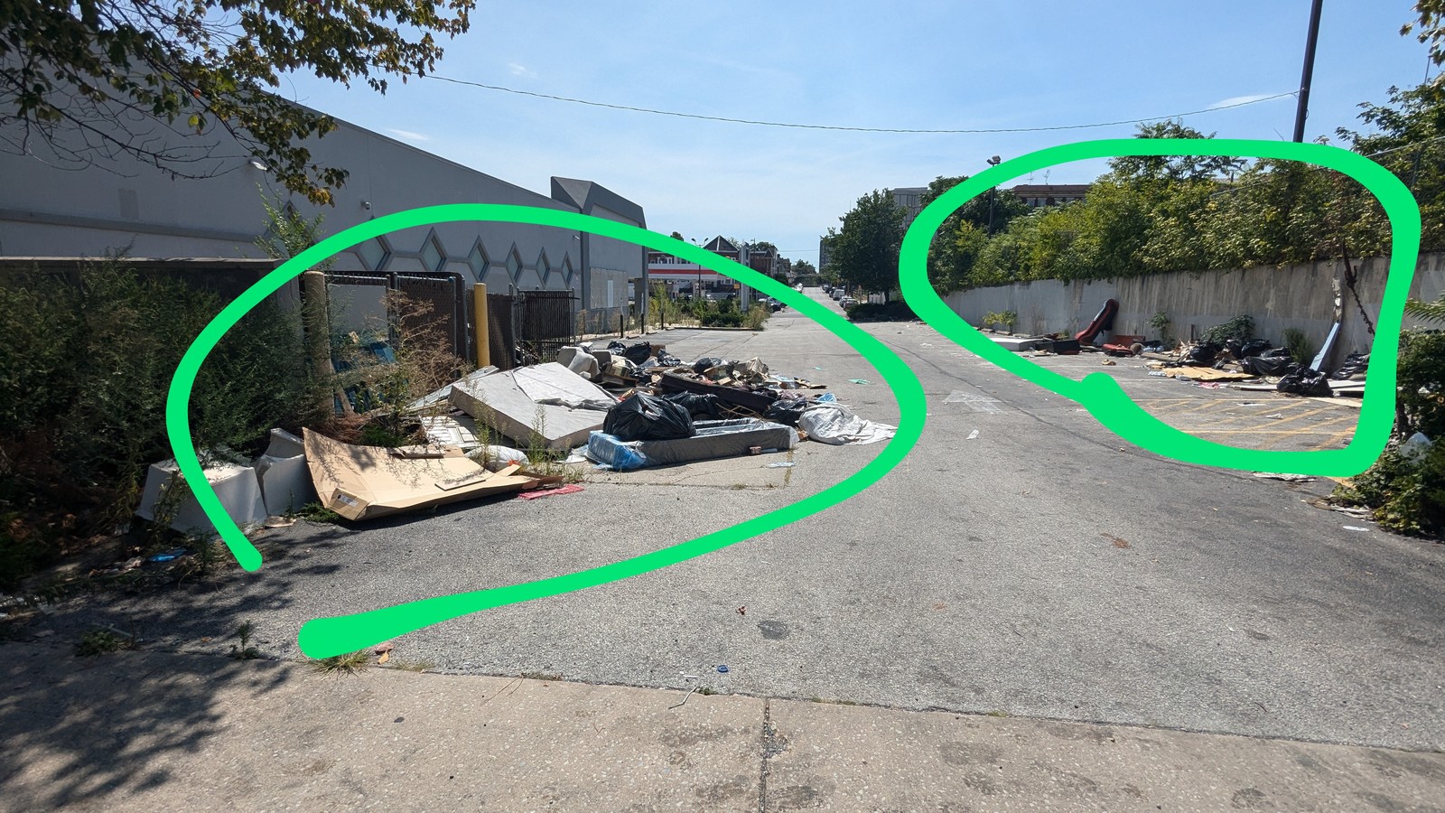 Photographic documentation of the work as submitted to the city's 311 record.