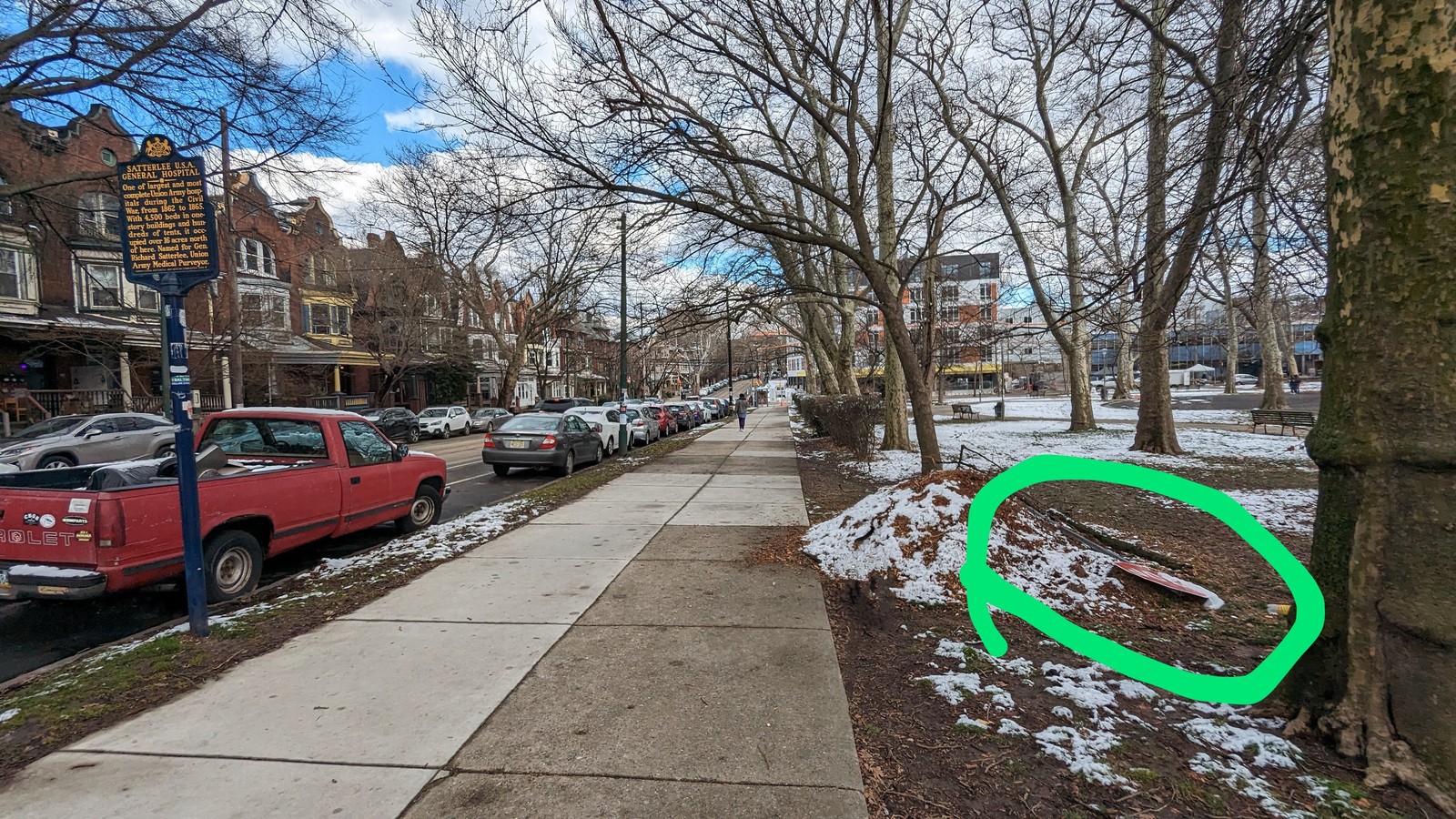 Photographic documentation of the work as submitted to the city's 311 record.
