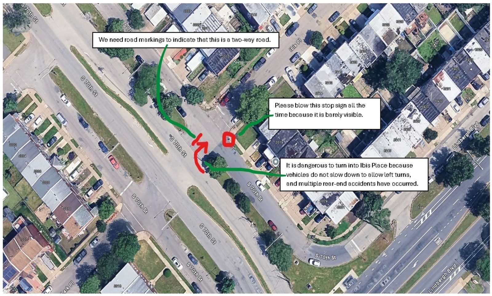 Photographic documentation of the work as submitted to the city's 311 record.