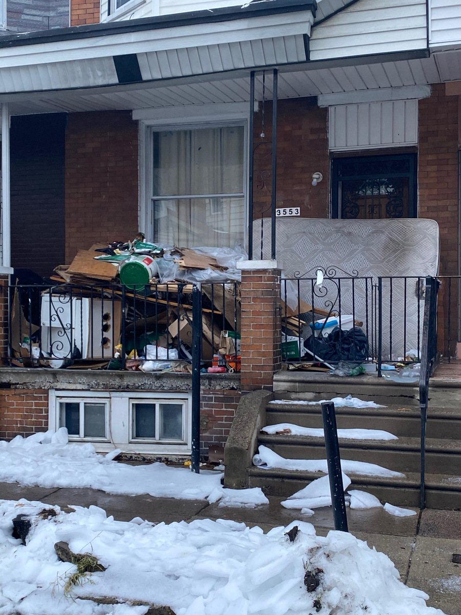 Photographic documentation of the work as submitted to the city's 311 record.