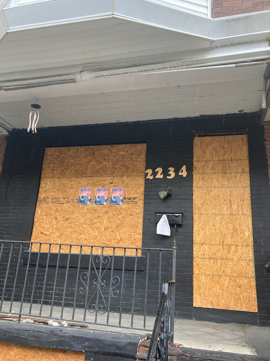 Photographic documentation of the work as submitted to the city's 311 record.