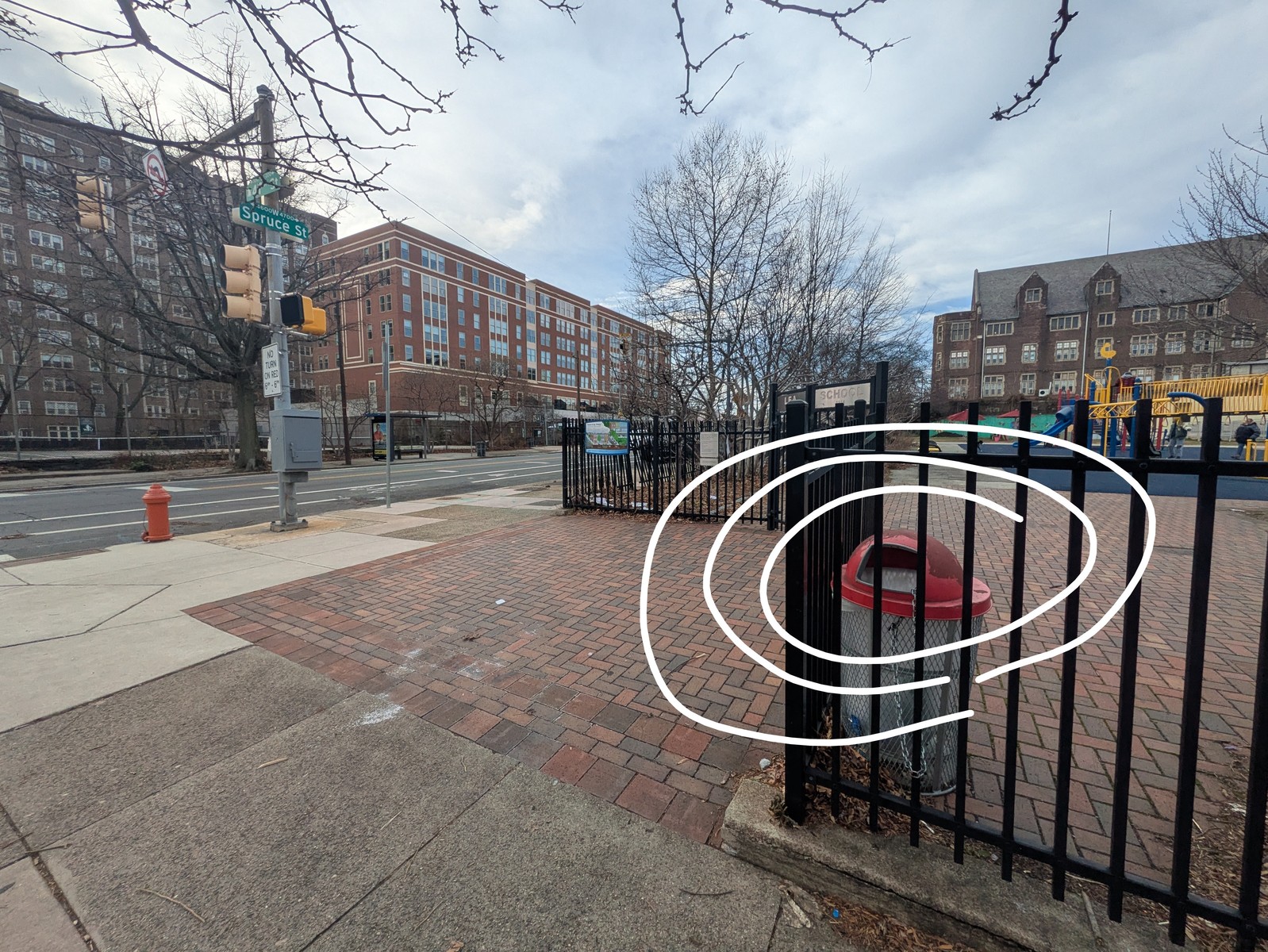 Photographic documentation of the work as submitted to the city's 311 record.