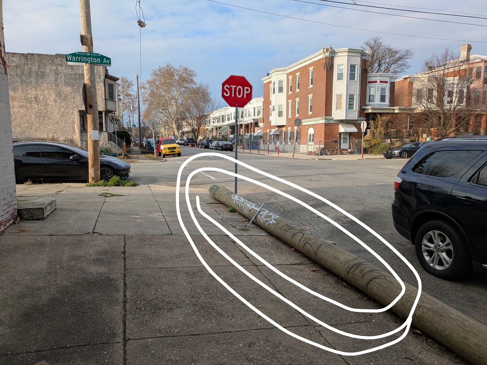 Photographic documentation of the work as submitted to the city's 311 record.