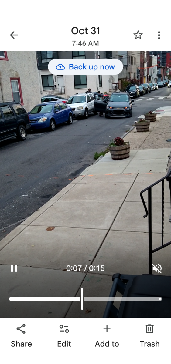 Photographic documentation of the work as submitted to the city's 311 record.