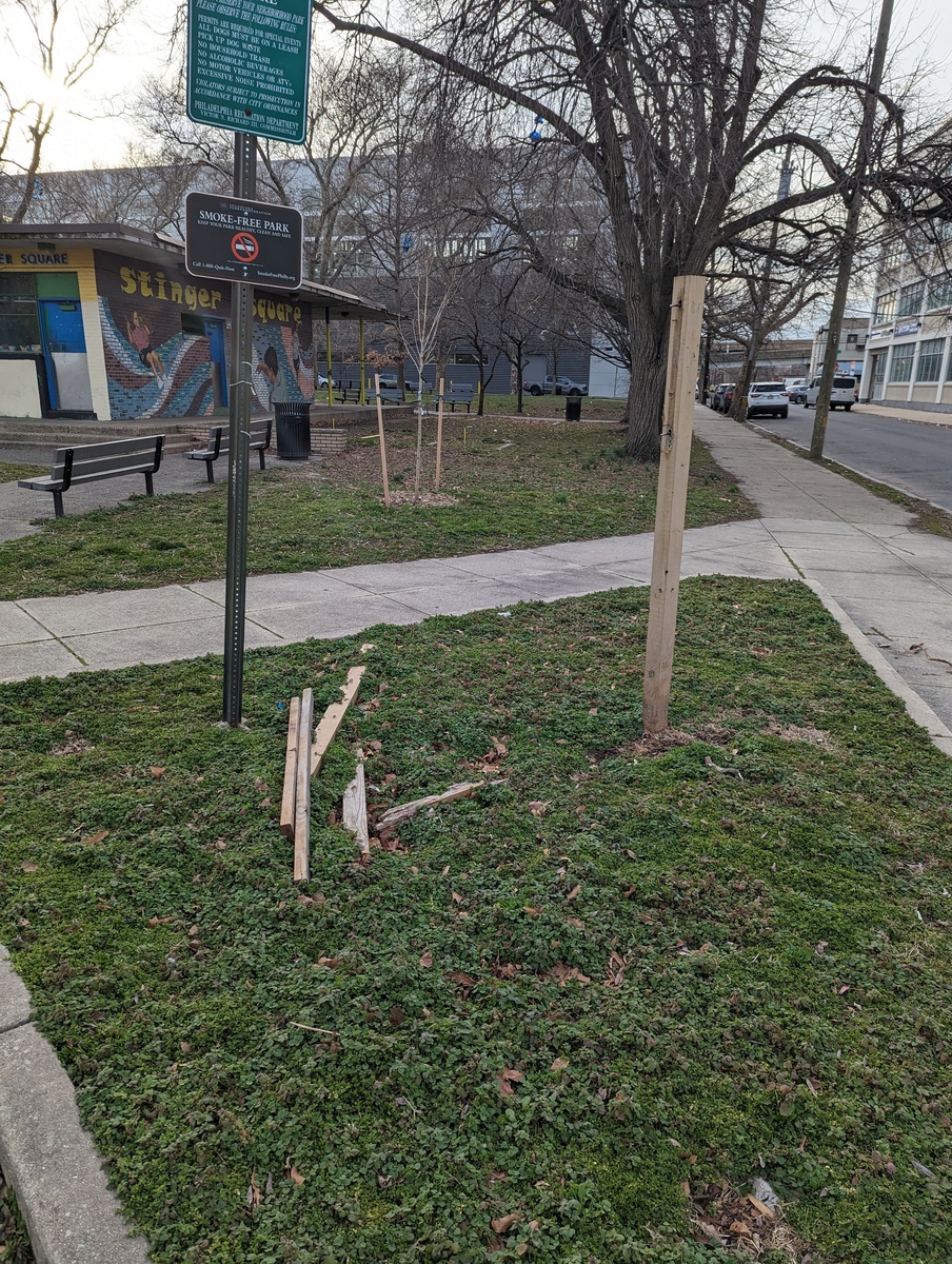 Photographic documentation of the work as submitted to the city's 311 record.