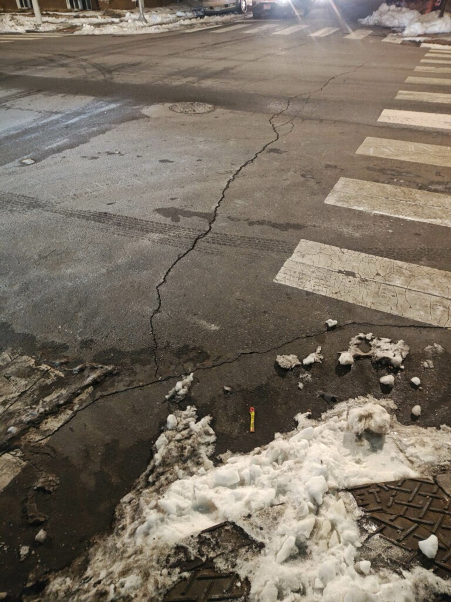 Photographic documentation of the work as submitted to the city's 311 record.