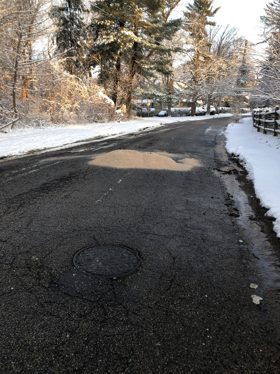 Photographic documentation of the work as submitted to the city's 311 record.