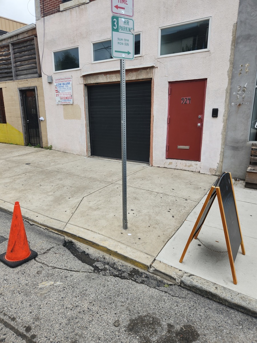 Photographic documentation of the work as submitted to the city's 311 record.