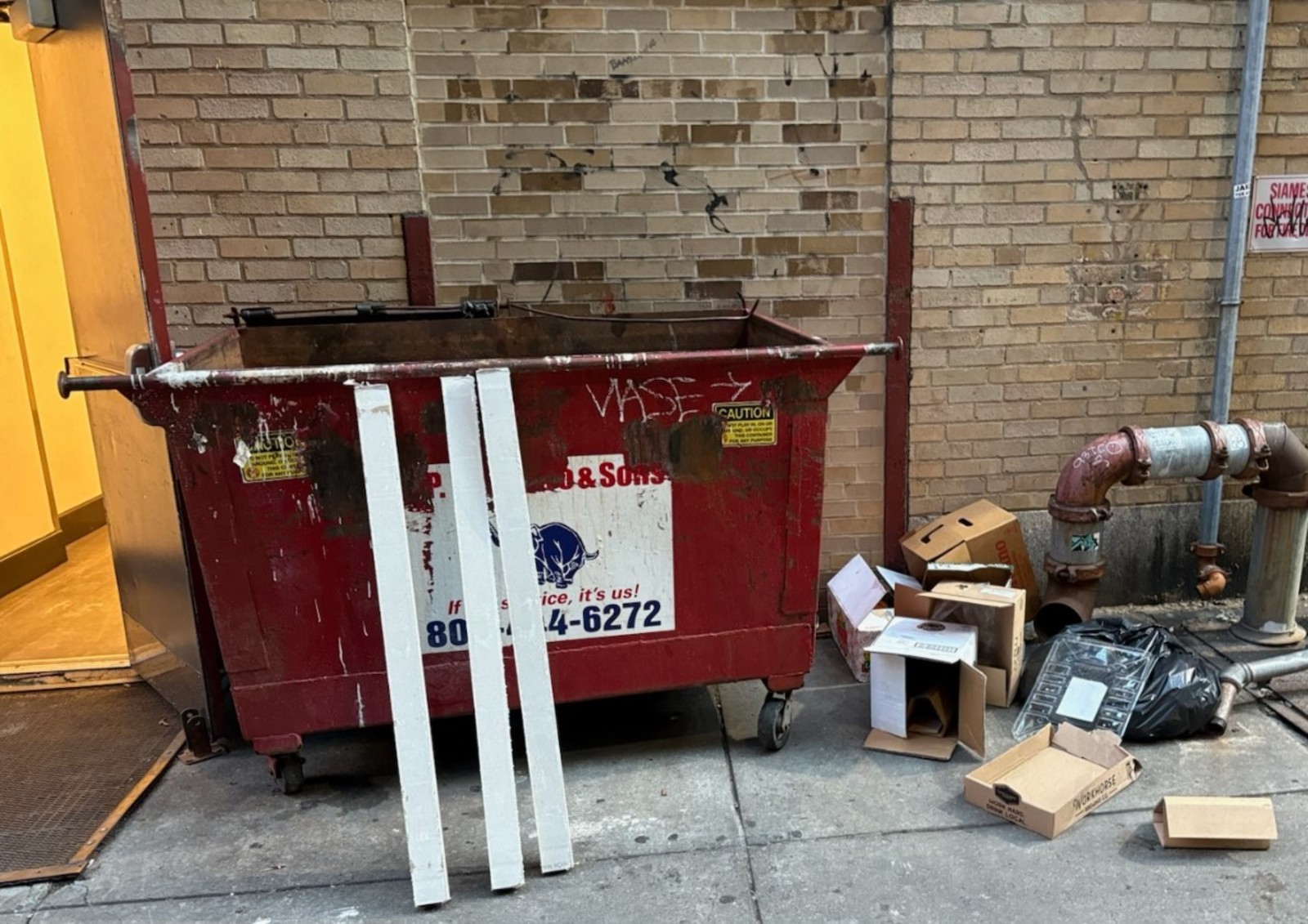 Photographic documentation of the work as submitted to the city's 311 record.