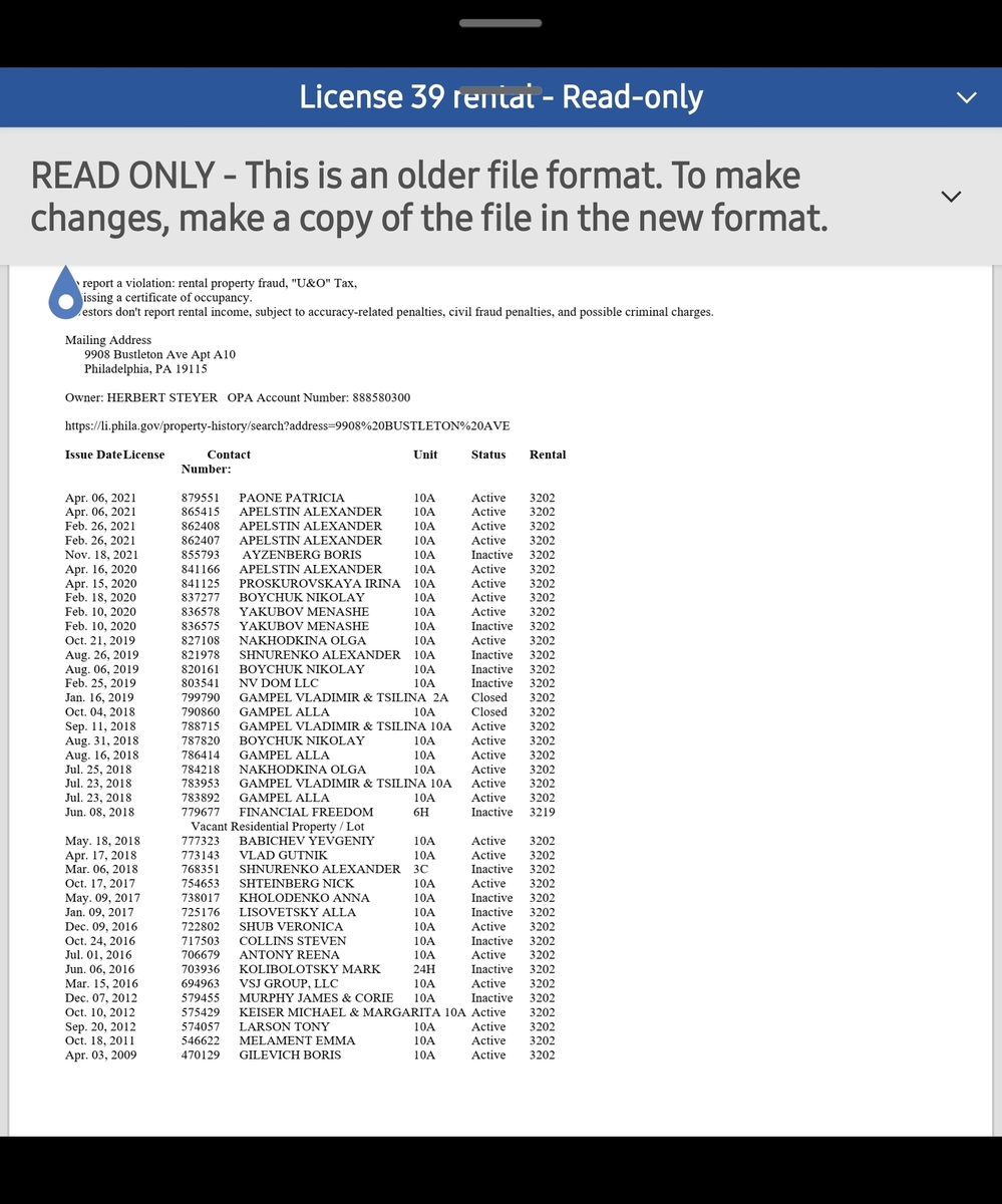 Photographic documentation of the work as submitted to the city's 311 record.