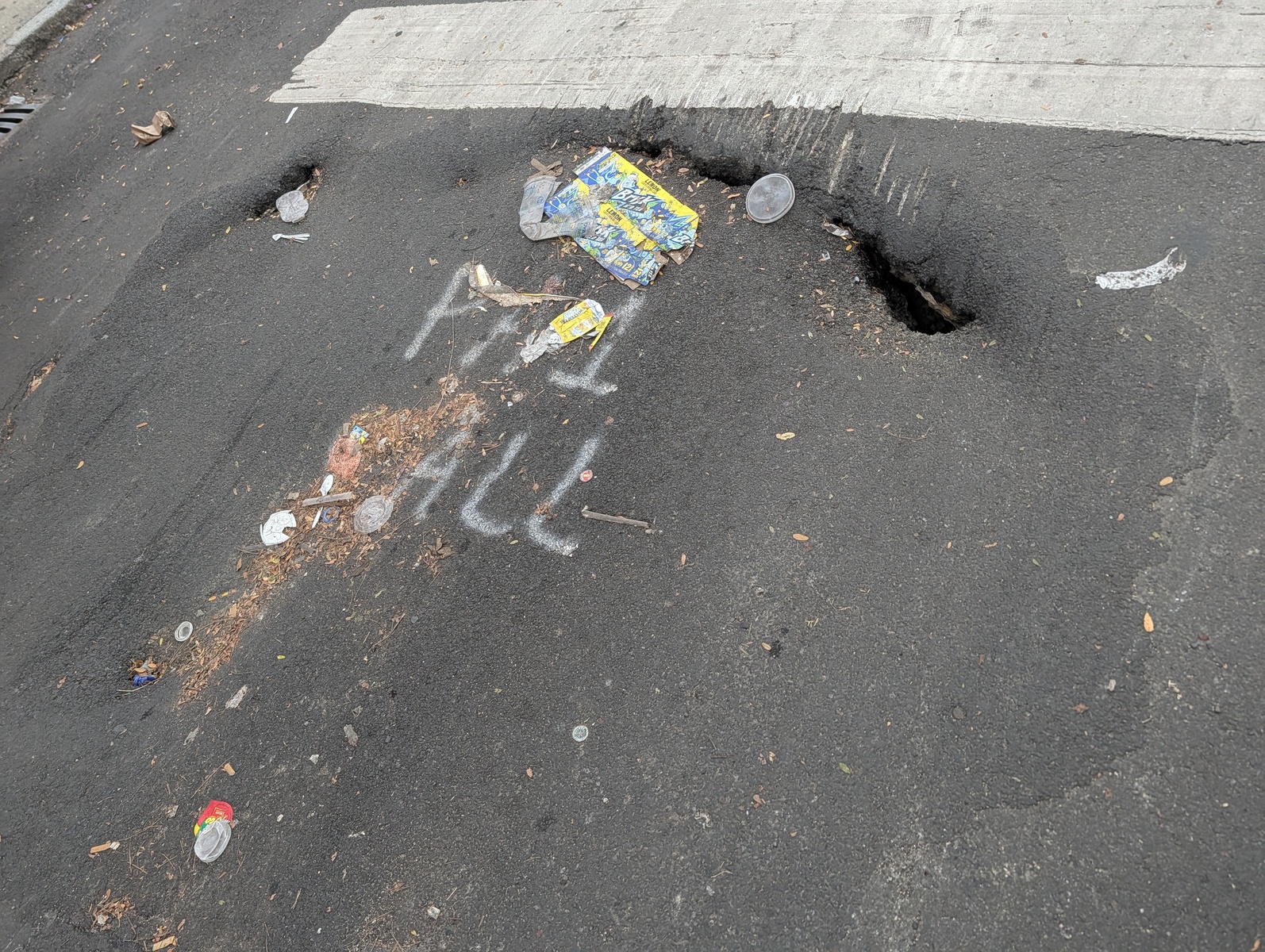 Photographic documentation of the work as submitted to the city's 311 record.