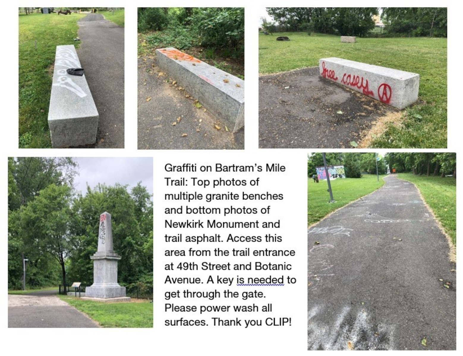 Photographic documentation of the work as submitted to the city's 311 record.