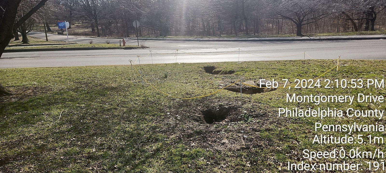 Photographic documentation of the work as submitted to the city's 311 record.