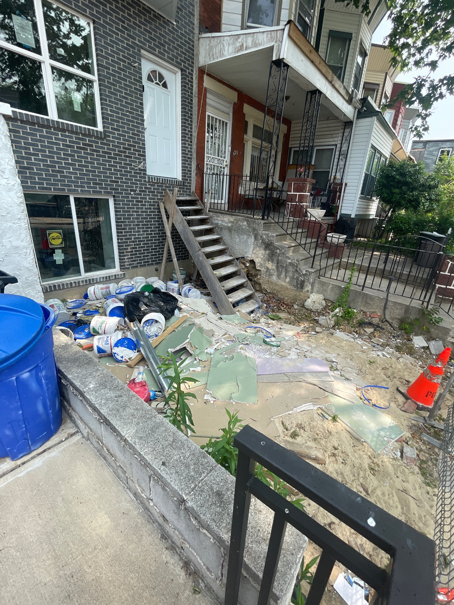 Photographic documentation of the work as submitted to the city's 311 record.