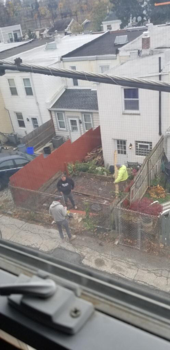 Photographic documentation of the work as submitted to the city's 311 record.