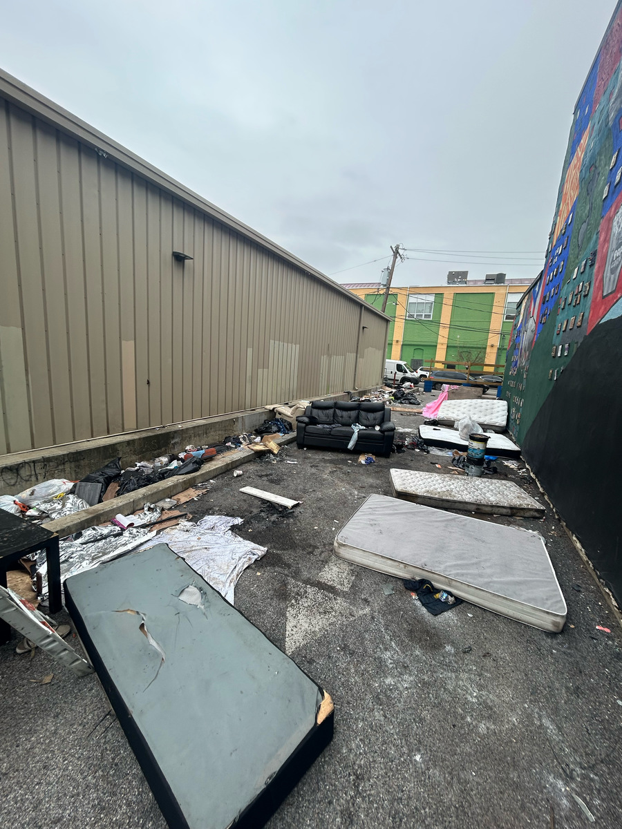 Photographic documentation of the work as submitted to the city's 311 record.