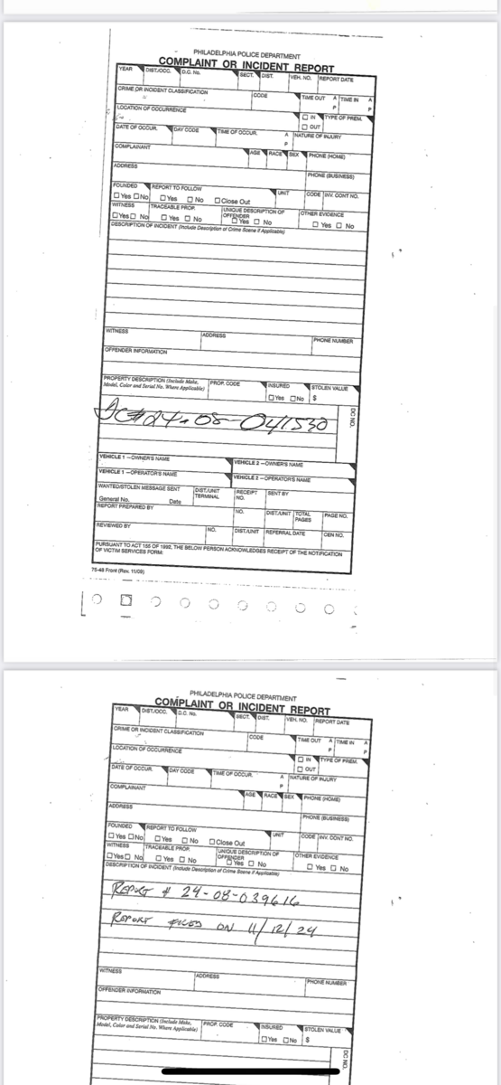 Photographic documentation of the work as submitted to the city's 311 record.