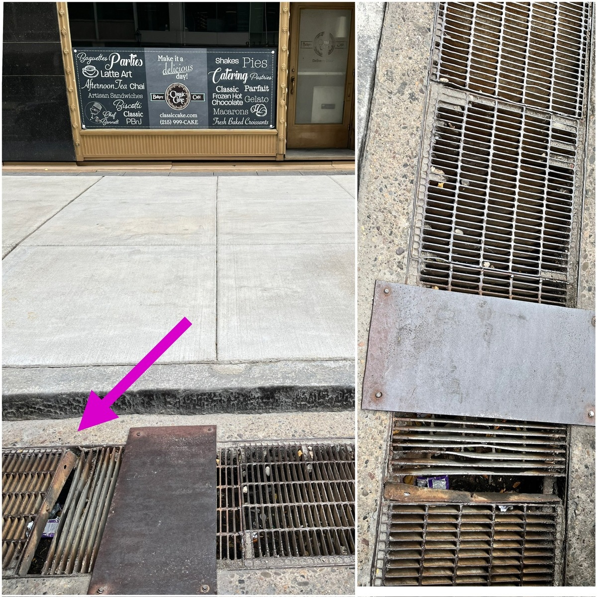 Photographic documentation of the work as submitted to the city's 311 record.