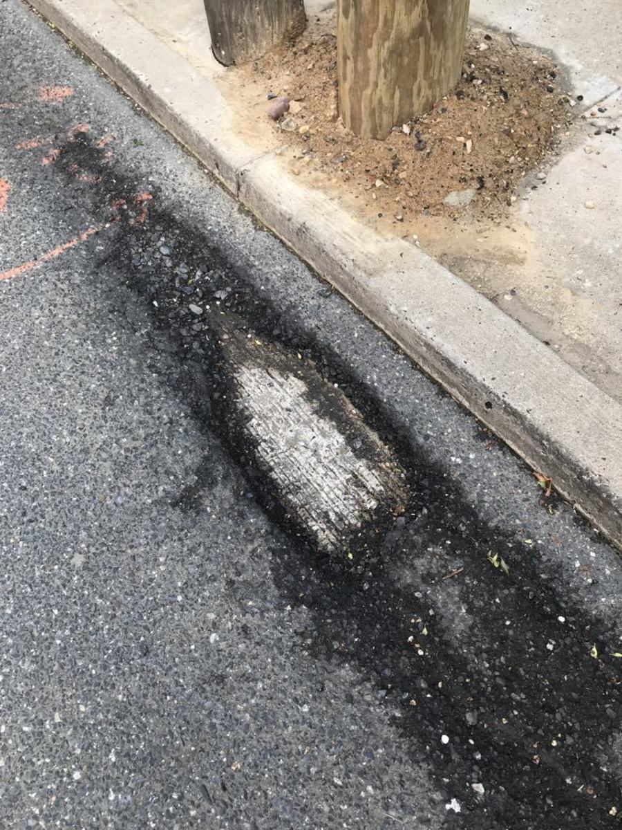 Photographic documentation of the work as submitted to the city's 311 record.
