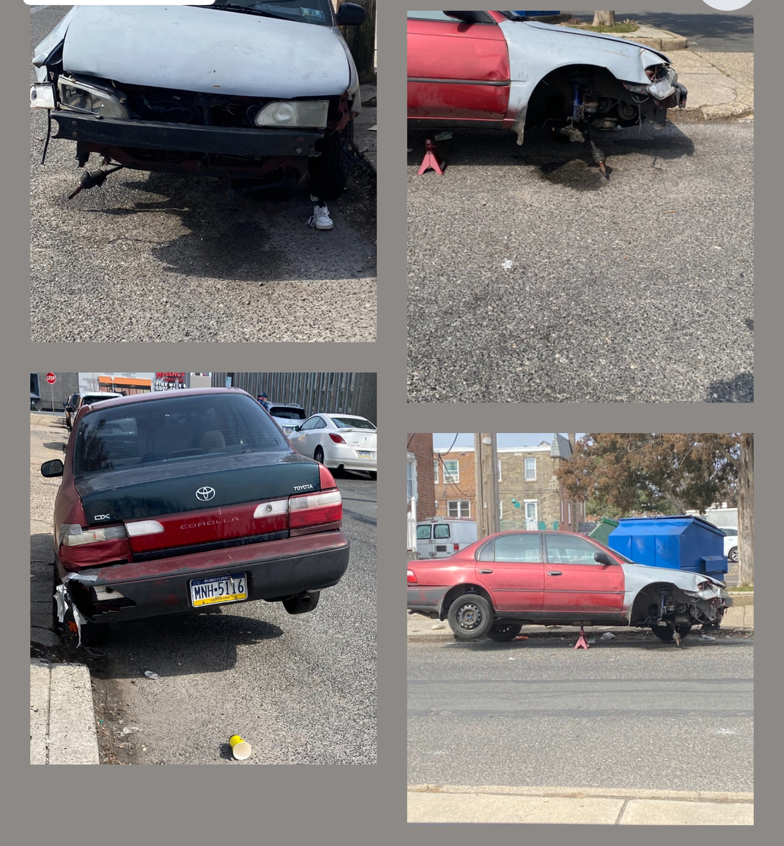 Photographic documentation of the work as submitted to the city's 311 record.