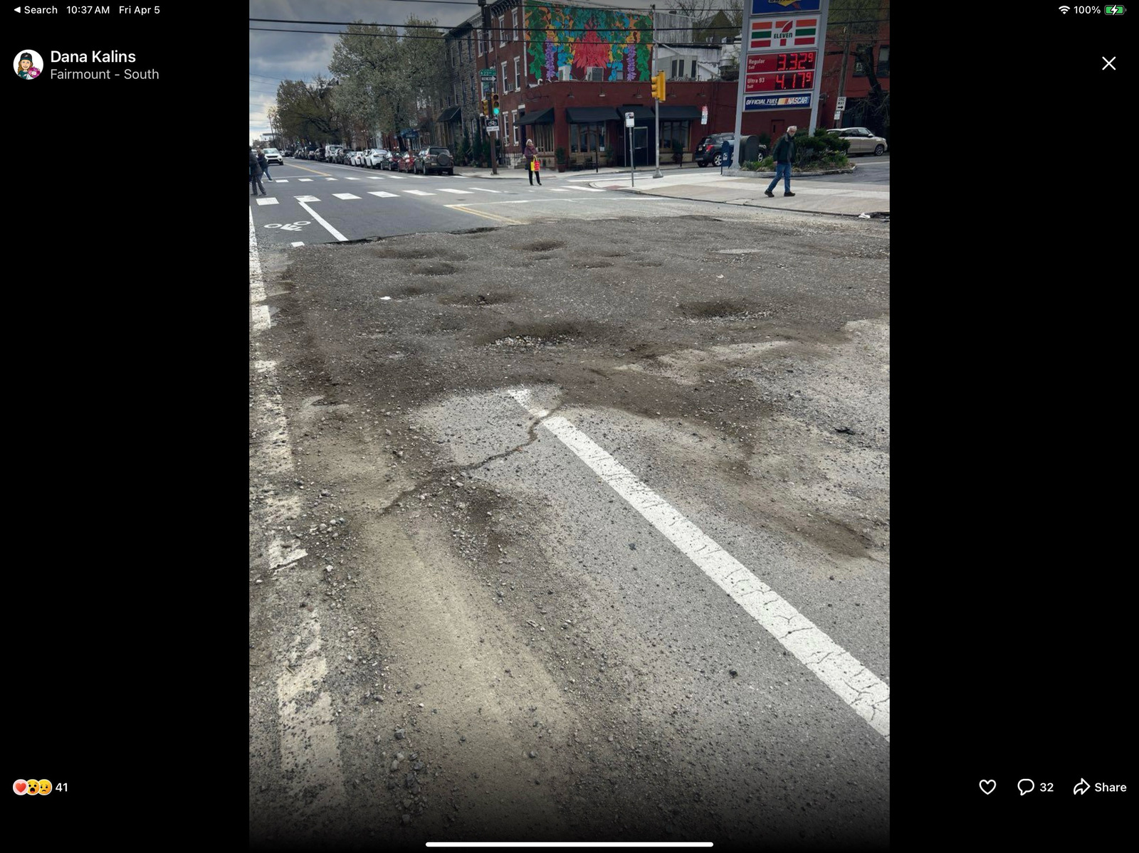 Photographic documentation of the work as submitted to the city's 311 record.