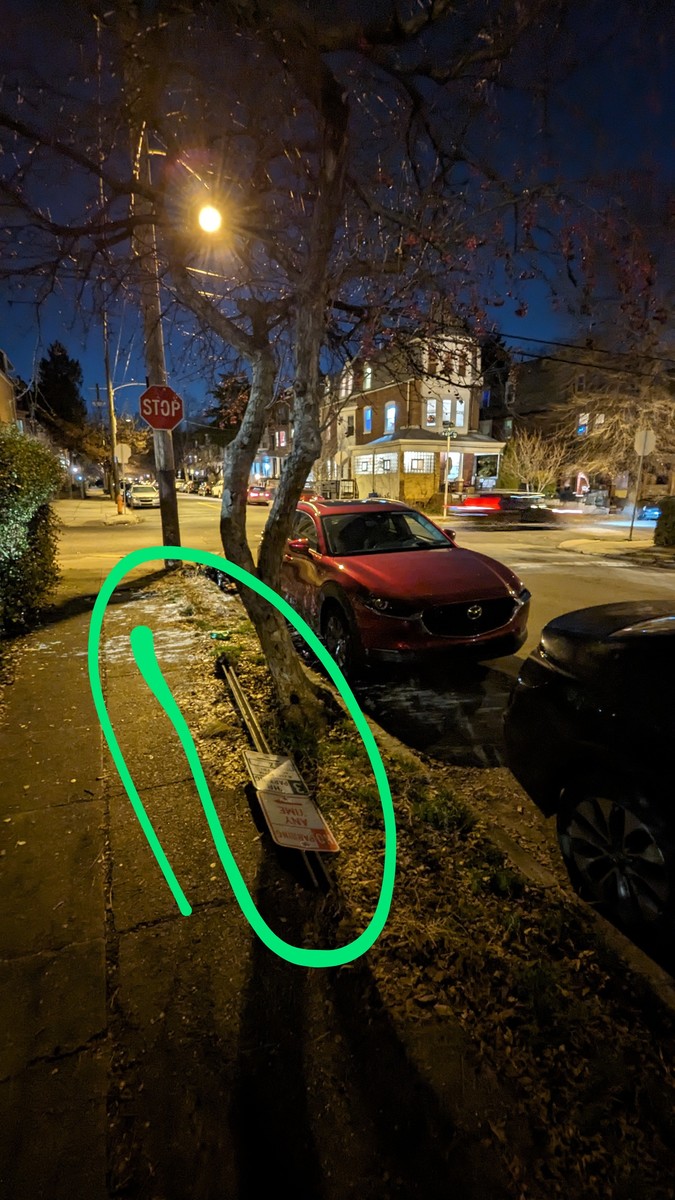 Photographic documentation of the work as submitted to the city's 311 record.