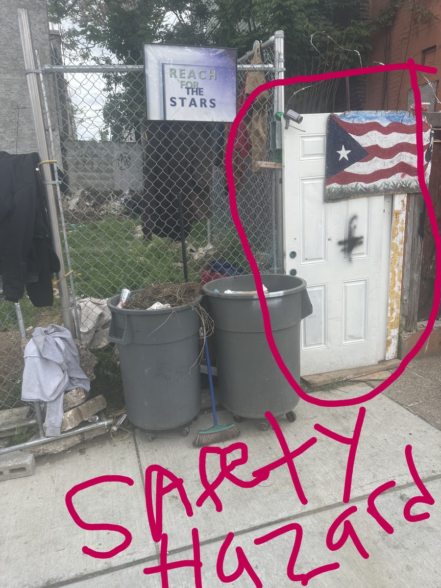 Photographic documentation of the work as submitted to the city's 311 record.