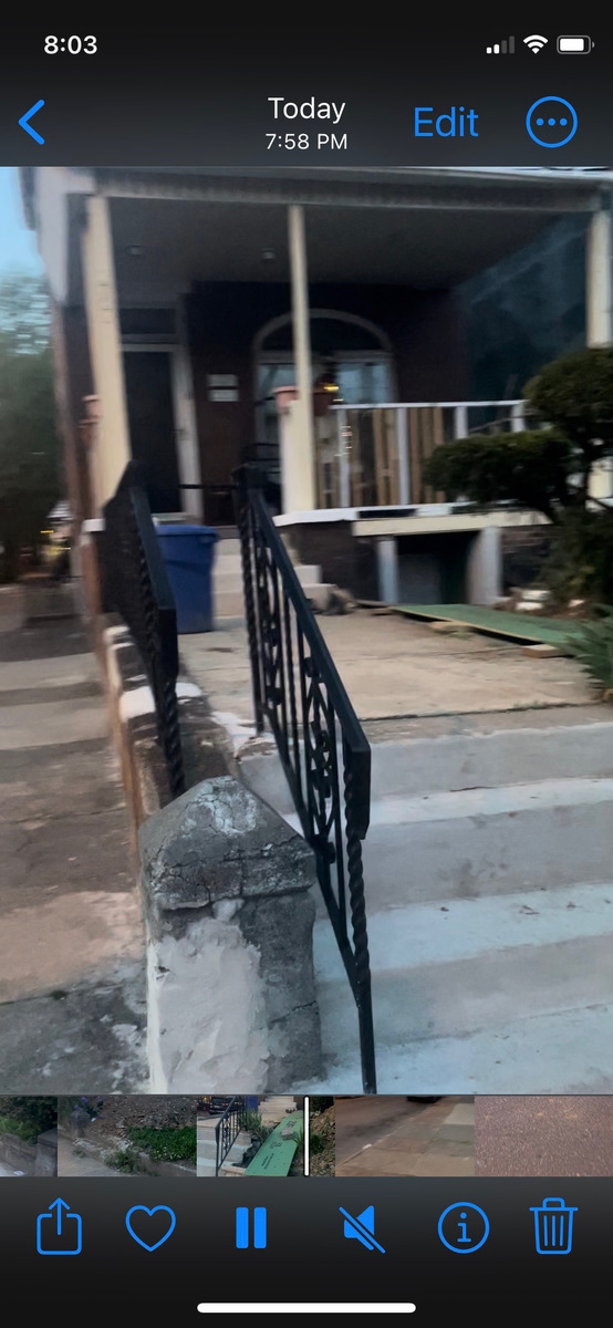 Photographic documentation of the work as submitted to the city's 311 record.