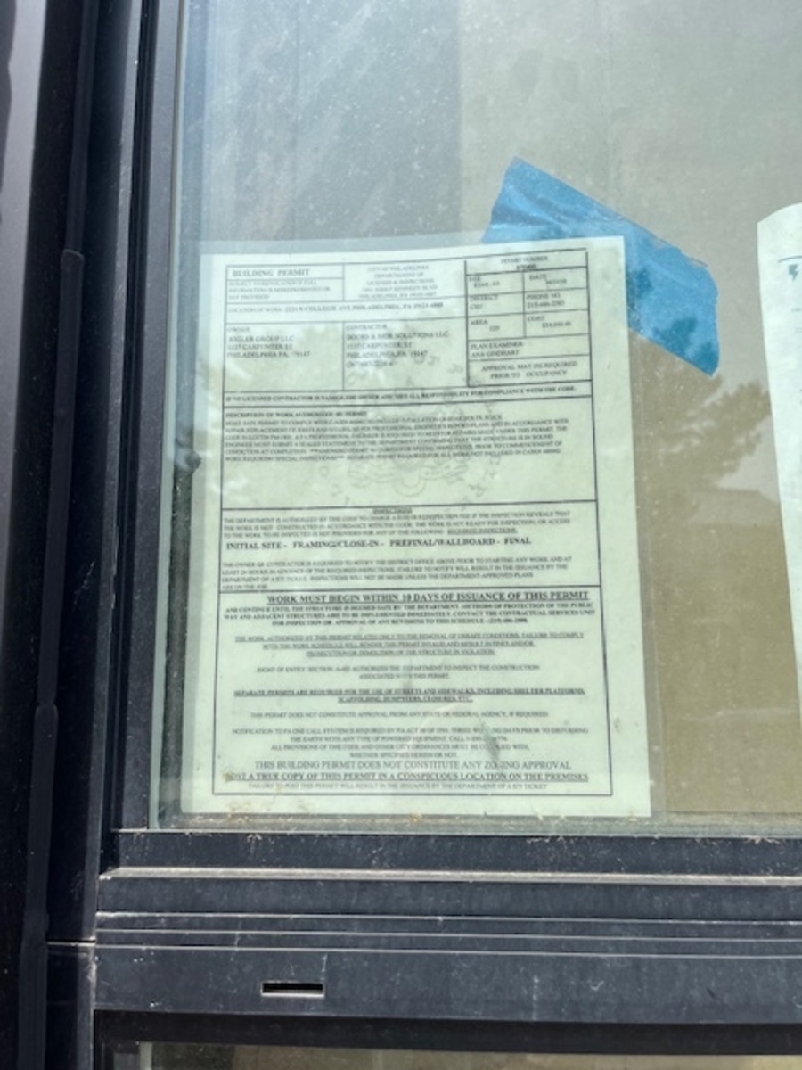 Photographic documentation of the work as submitted to the city's 311 record.