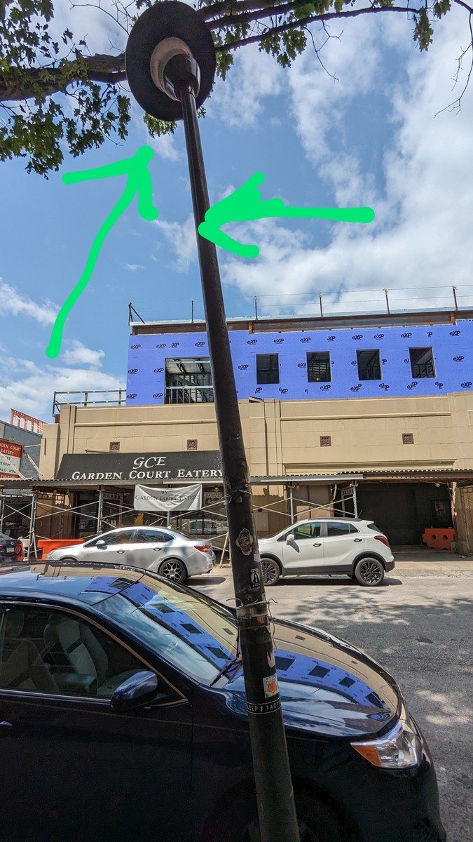 Photographic documentation of the work as submitted to the city's 311 record.