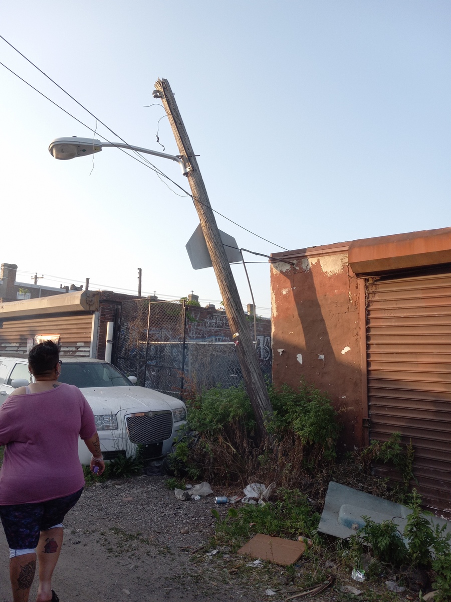 Photographic documentation of the work as submitted to the city's 311 record.