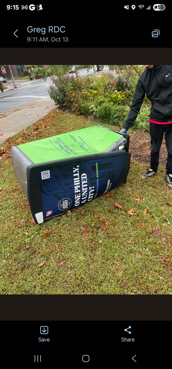 Photographic documentation of the work as submitted to the city's 311 record.