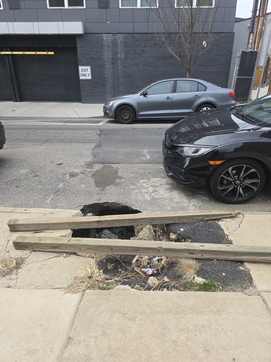 Photographic documentation of the work as submitted to the city's 311 record.