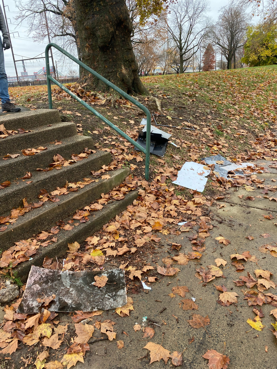 Photographic documentation of the work as submitted to the city's 311 record.