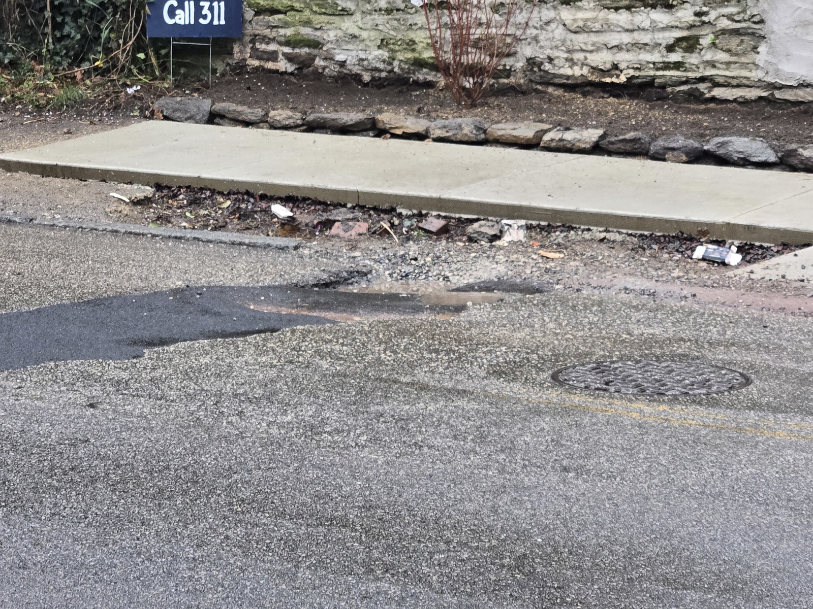 Photographic documentation of the work as submitted to the city's 311 record.