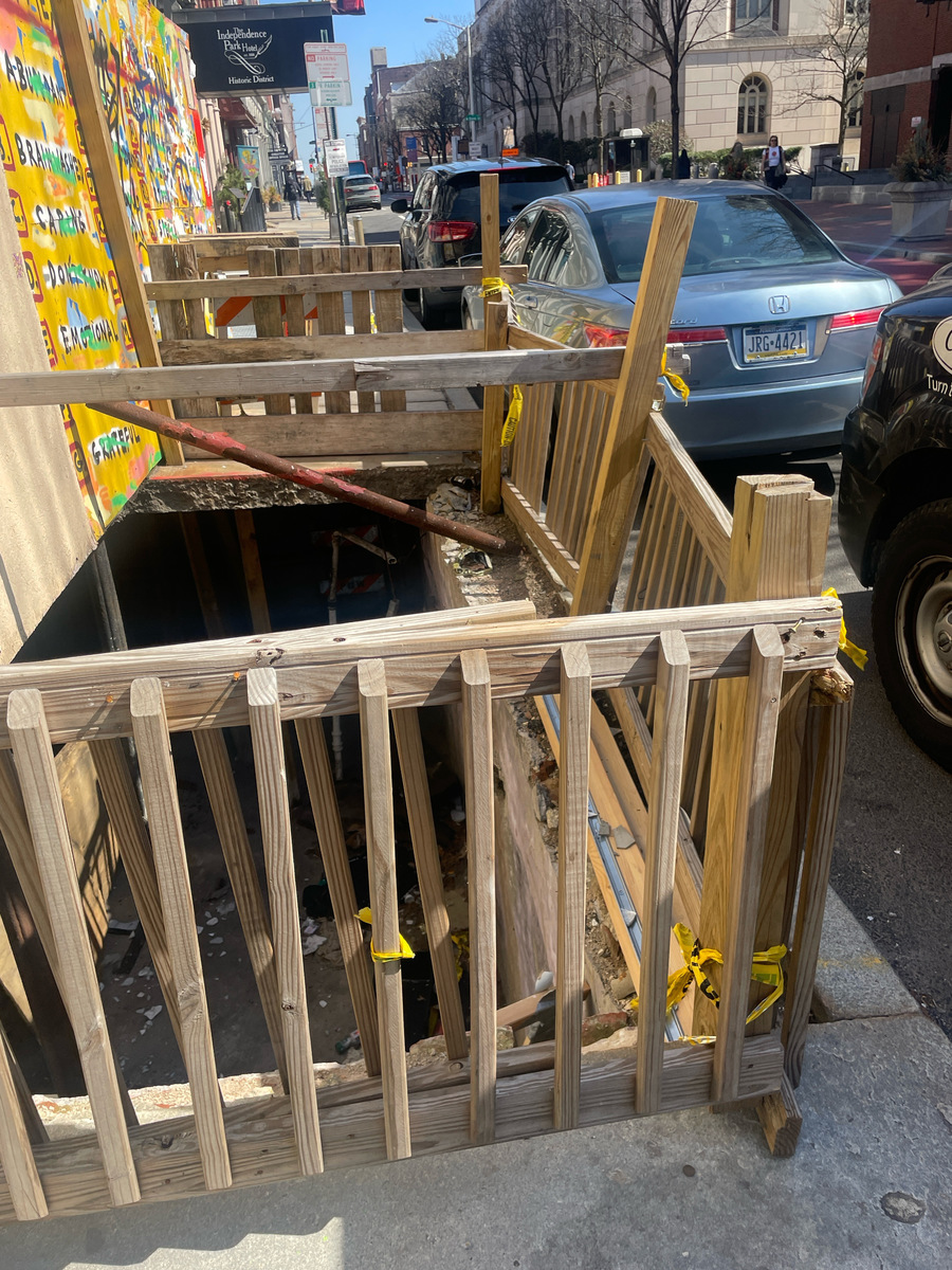 Photographic documentation of the work as submitted to the city's 311 record.