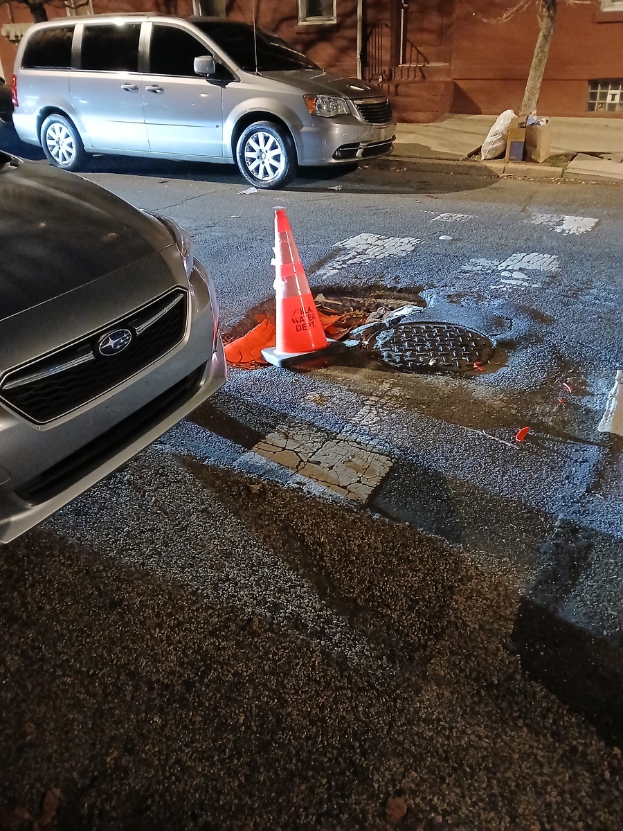 Photographic documentation of the work as submitted to the city's 311 record.
