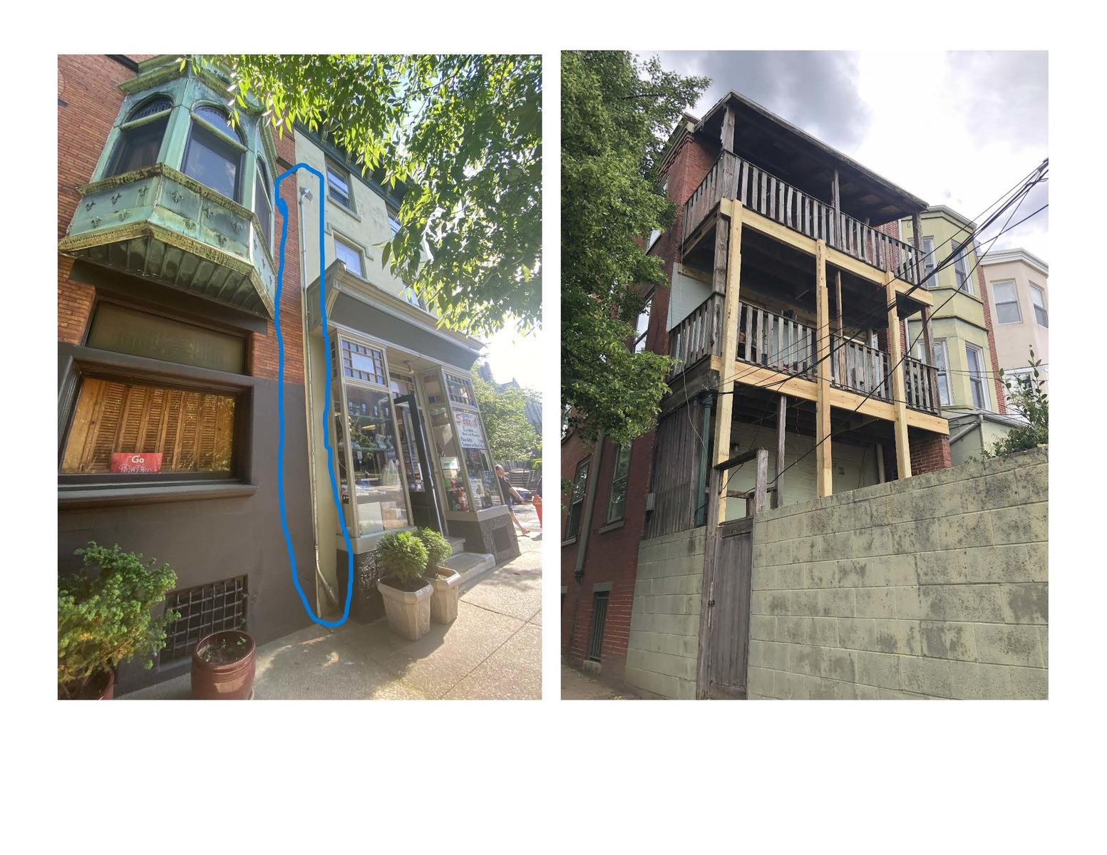 Photographic documentation of the work as submitted to the city's 311 record.
