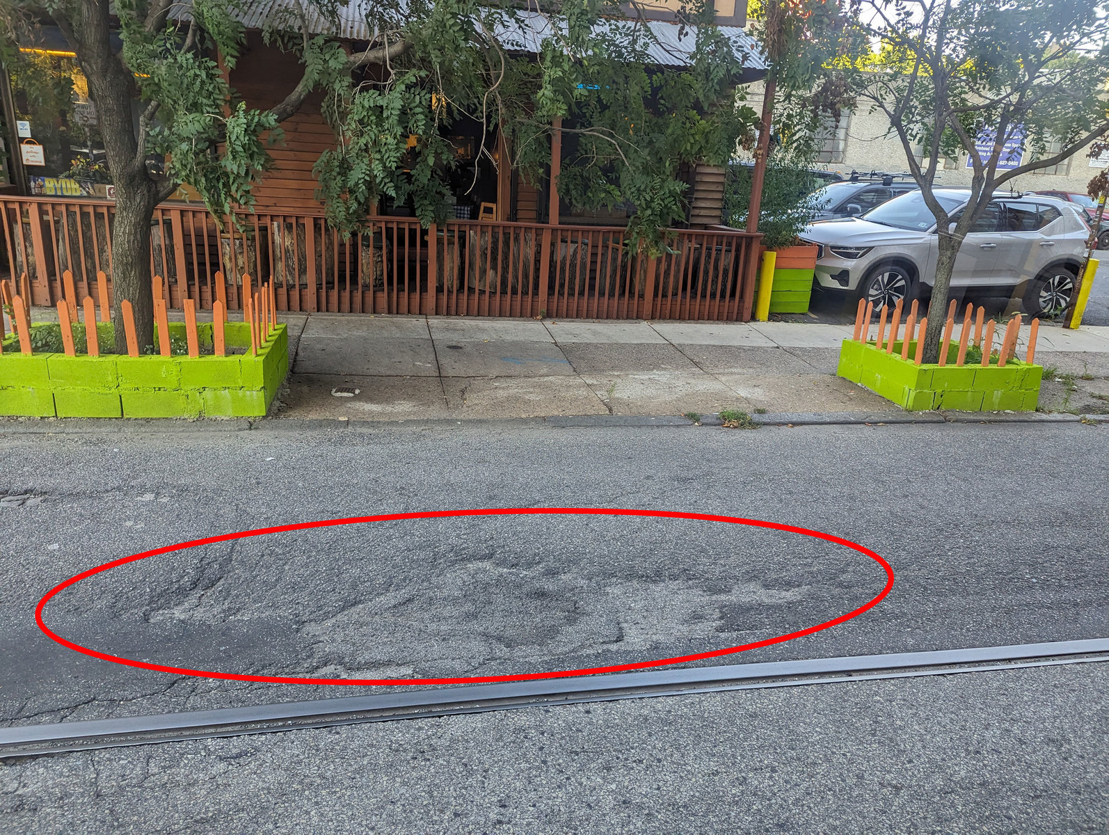 Photographic documentation of the work as submitted to the city's 311 record.