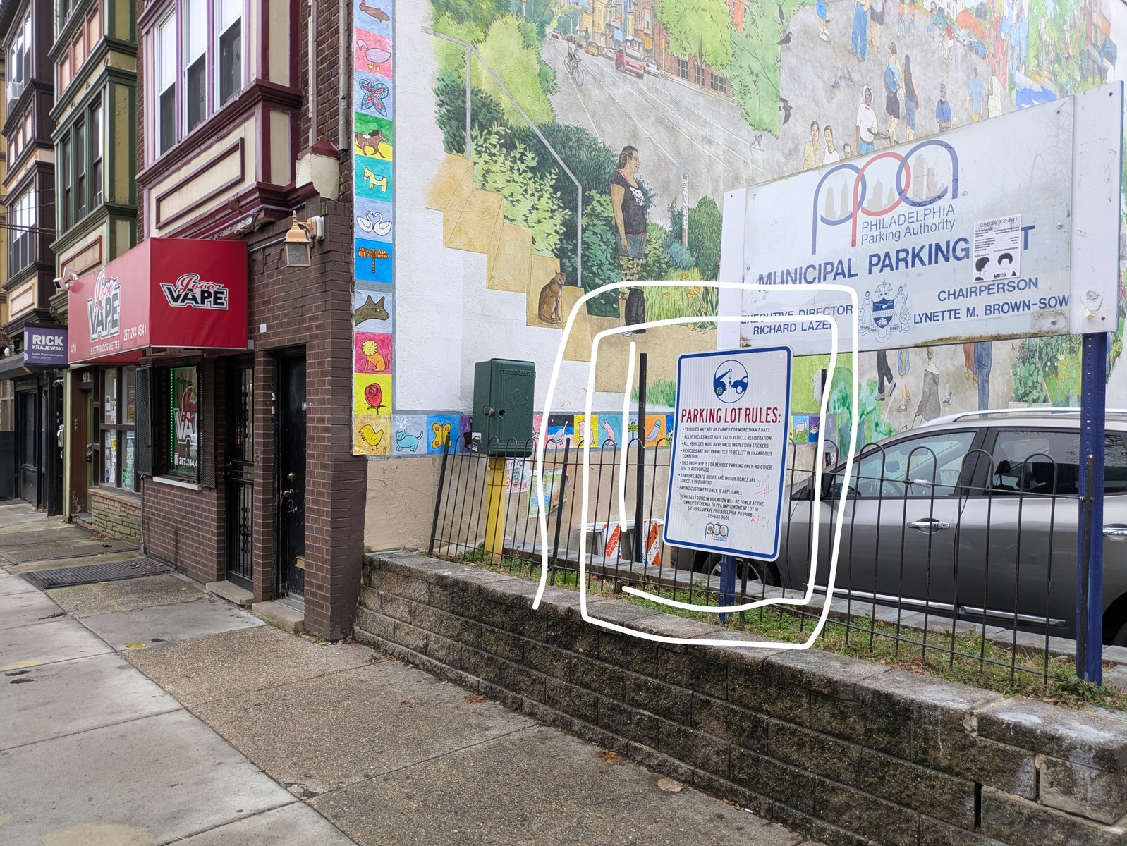 Photographic documentation of the work as submitted to the city's 311 record.