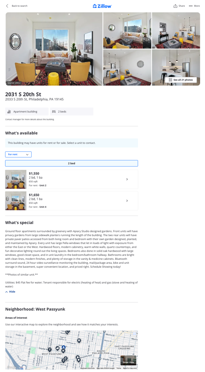 Photographic documentation of the work as submitted to the city's 311 record.