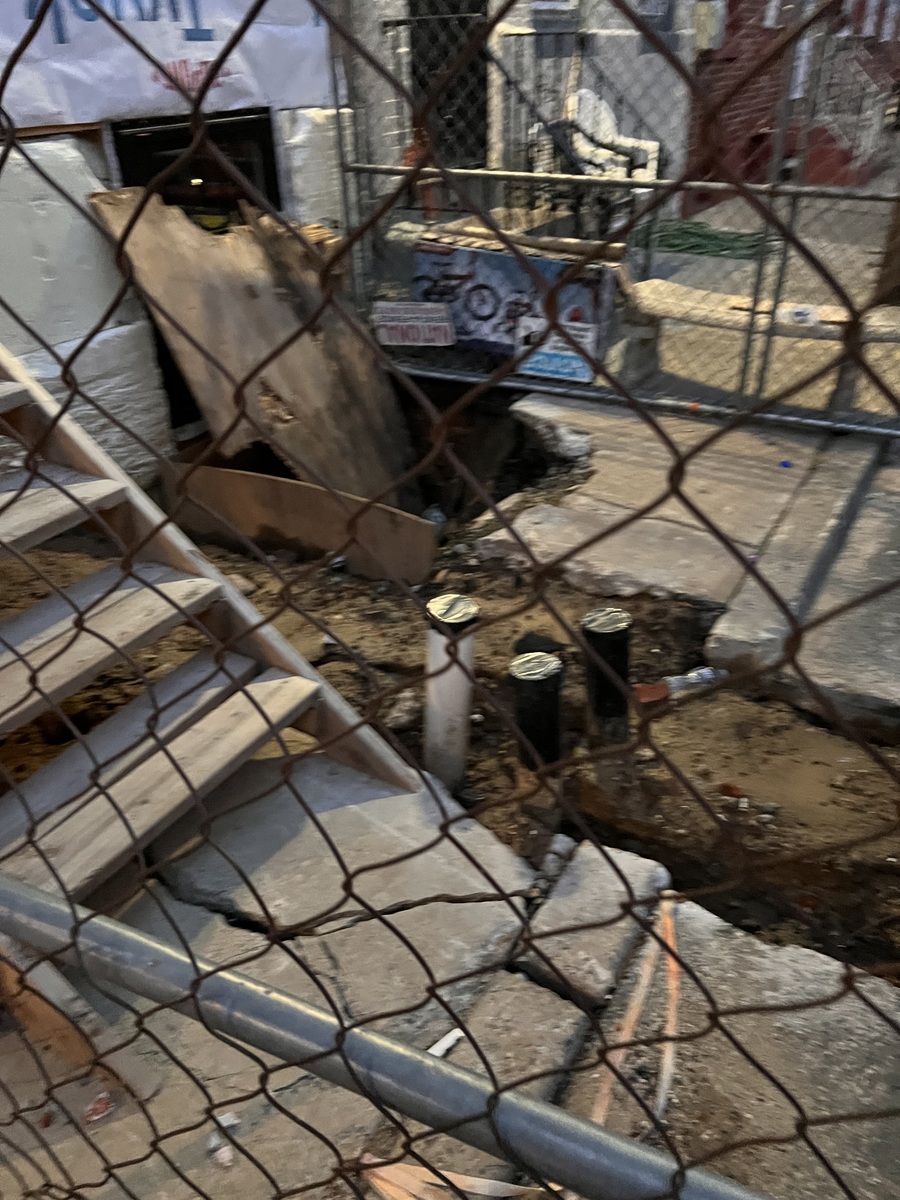 Photographic documentation of the work as submitted to the city's 311 record.