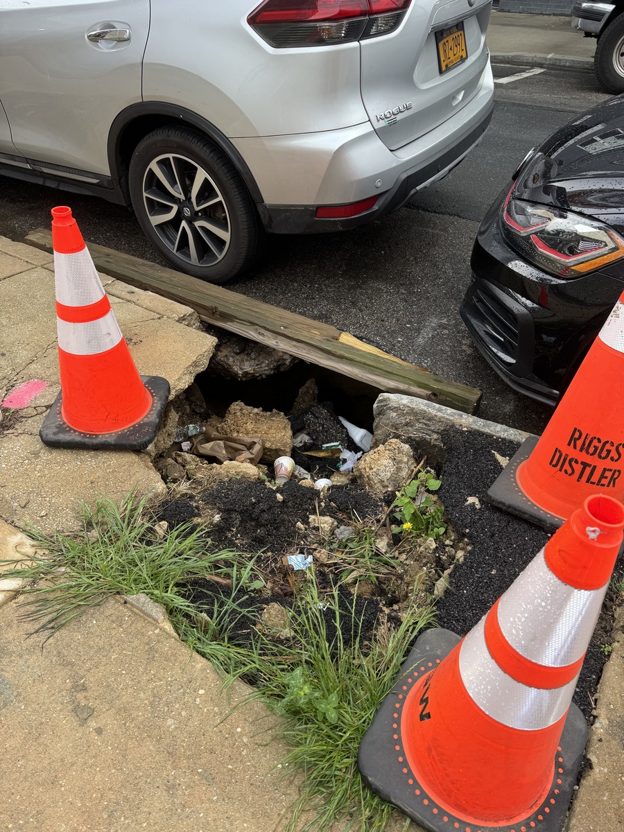 Photographic documentation of the work as submitted to the city's 311 record.