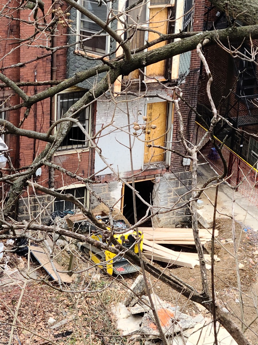 Photographic documentation of the work as submitted to the city's 311 record.